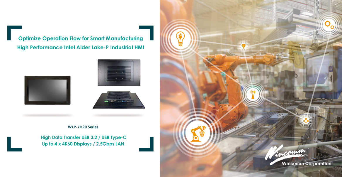 Optimize Operation Flow for Smart Manufacturing with New Industrial HMI Wincomm WLP-7H20 Series Optimize Operation Flow for Smart Manufacturing with New Industrial HMI Wincomm WLP-7H20 Series